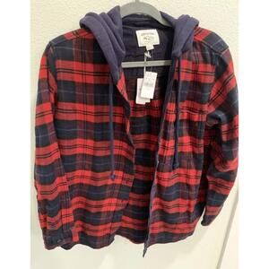 New with tag American Eagle 100% Cotton Flannel Button Up Shirt Sz Small shacket